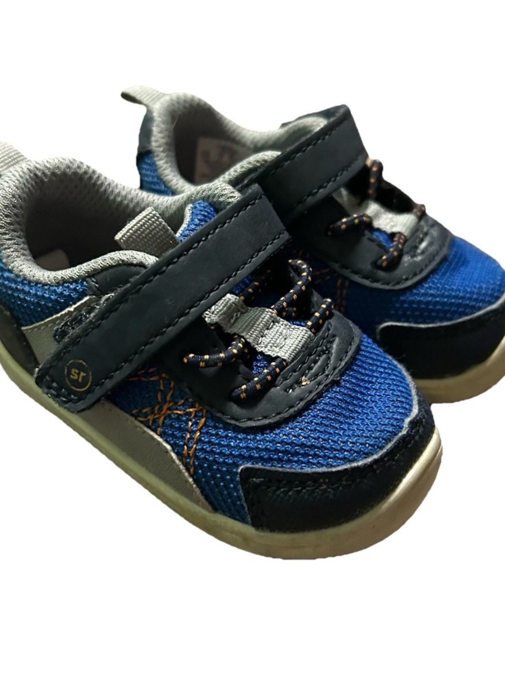 Toddler Boy Stride Rite Carson Blue Sneakers Size 3 - Picture 2 of 4